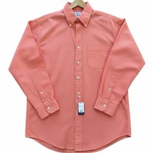Brooks Brothers Men’s Sport Shirt NWT Coral Pink Cotton Long Sleeve Size M